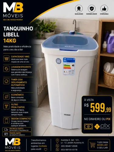 Promoção de tanquinho Libell 14kg novos.