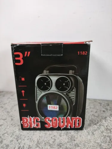 Mini Caixa De Som Bluetooth Com Radio FM E Led