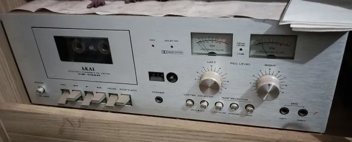 Tape Deck Akai Cs-707d Gravador De Cassete Vintage Prata 