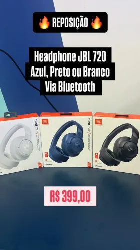 Headphone JBL 720 Azul/ Preto / Branco - Loja Fisica