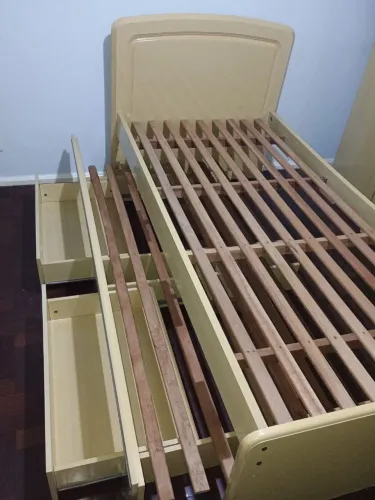 Cama de solteiro com bicama mais 2 gavetas 