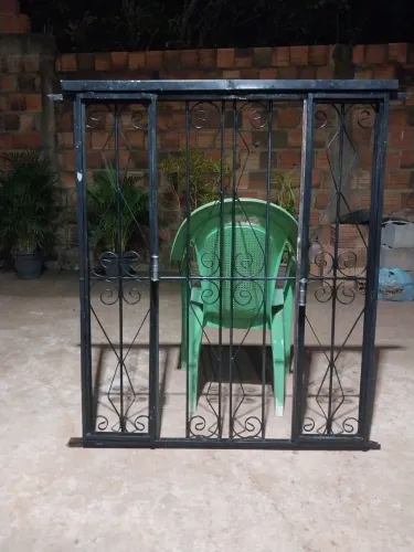 Janela de ferro reforçada de correr 
