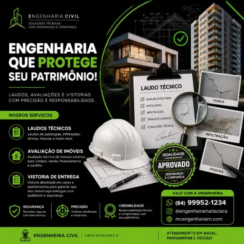 PRECISA DE UM LAUDO TÉCNICO OU AVALIAÇÃO DE IMÓVEL? CONTRATE UMA ENGENHEIRA CIVIL