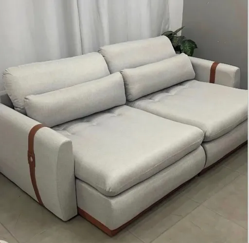Sofá Théo linho bege 2.30m