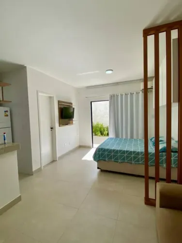 Studio com 40m² e varanda Gormet privativa em Stella Maris