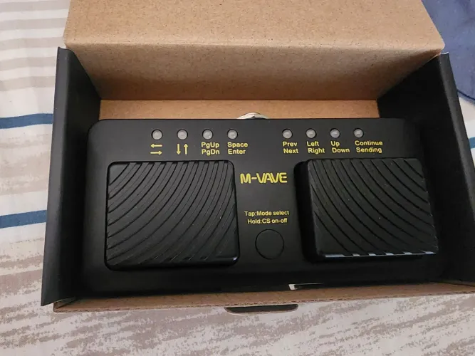 Pedal Passador de páginas PDF Cifra M Vave,Sem Fio Bluetooth