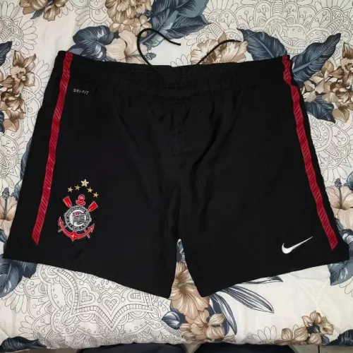 calção 2011 corinthians original preto tamanho m 2012 nike