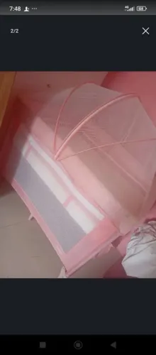Berço chiqueirinho novo rosa