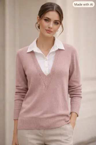 Blusa tricô feminina tam M rosê Ambicione