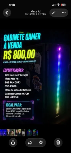 Gabinete Gamer .