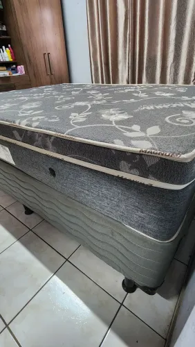 Cama casal box com colchão magnético terapeutico