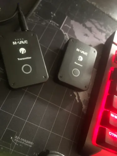Transmissor e receptor sem fio M-Vave - para fones um iear ou transmissor
