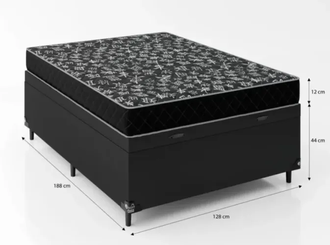 Cama Box Baú Viúva + Colchão espuma D20
