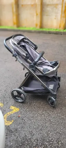 Carrinho de bebê Travel System Safety 1st, Discover Trio, com Isofix, Black Chrome