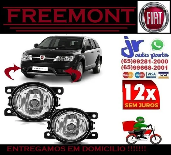 Par Farol de Milha Freemont Auxiliar Neblina (Reposição)