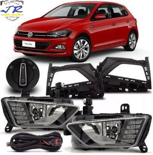 Kit Farol Milha Polo Virtus 2017 2018 2019 2020 2021 Auxiliar Neblina