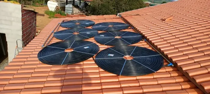 Placa Solar Ø1,00 Redonda de Aquecimento Solar para Piscinas - Fabricante - Thermal Coat