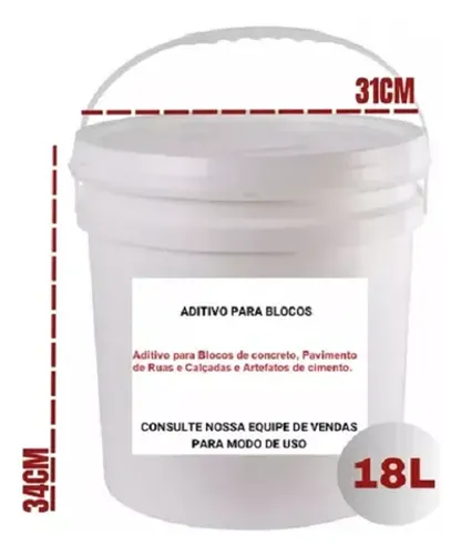 Aditivo Para Aumentar Resistência Dos Blocos E Pavimentos de Concreto Galão de 18 Litros