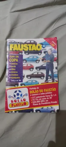Revista do Faustão da Copa de 1994, com a historia do Brasil nas copas e tabela, perfeita