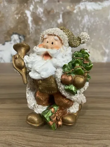 Antigo Papai Noel Dourado | Santini | Antiguidades | Donareliquias
