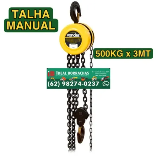 Talha manual 500 kg x 3 metros - Vonder