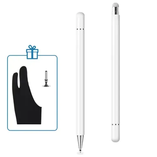 Caneta Digital Universal 2 em 1 + Luva / Alumínio Super Leve / Envio Rápido Correios