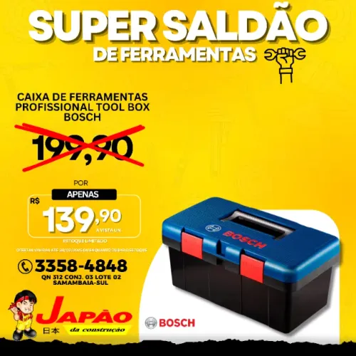 Caixa de Ferramentas Profissional Bosch Tool Box