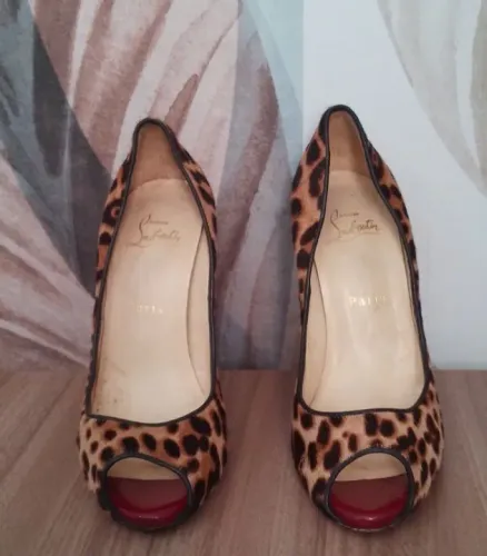 Sapato made in Italy. Salto alto leopard, ORIGINAL.