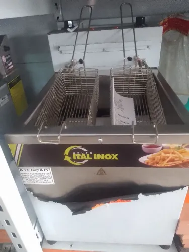 Fritadeira Dupla Industrial 18 Litros - Ital Inox Nova
