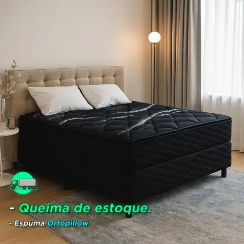 Camas Box Casal D45 Com Pillow - Pagamento na Entrega
