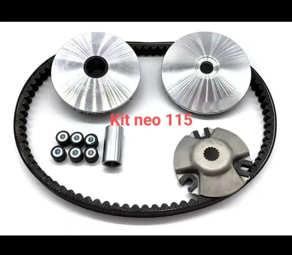 Kit polia + roletes com correia completo neo 115