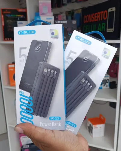 Carregador portátil Power Bank 10000mAh 5 em 1 ANATEL ? ENTREGA EM SÃO LUÍS