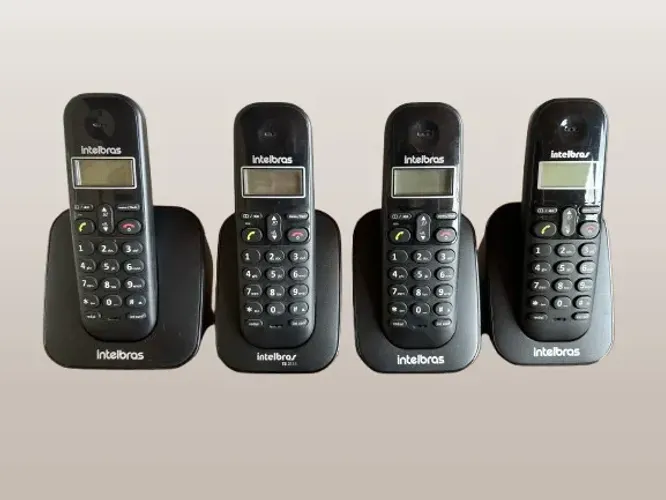 Telefone sem fio Intelbras com 3 ramais