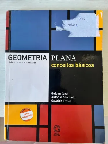 Livro didático, Matemática, Geometria Plana, de Gelson Iezzi. Edição Revista e Atualizada,