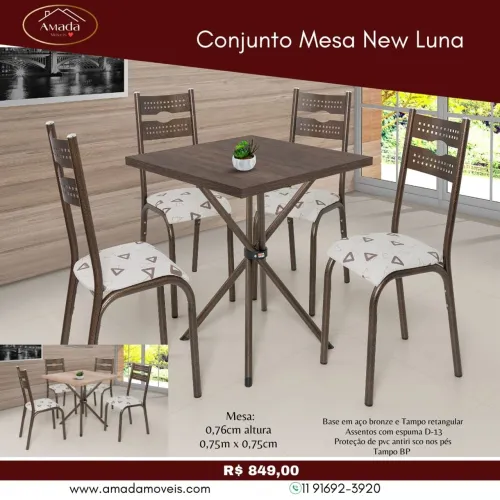Conjunto Mesa New Luna - à pronta entrega 