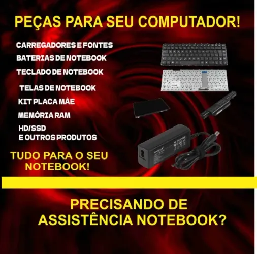 Tela para notebook ! Temos outros produtos para seu notebook!