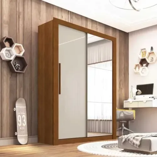 Guarda Roupa 2 Portas 2 Gavetas Espelho Novo Varios Modelos