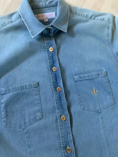 Camisa Jeans Original Dudalina 38 Manga Longa