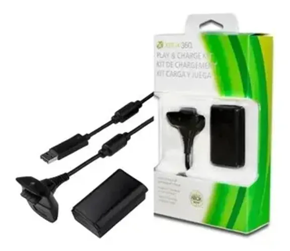 Carregador e Bateria Para Controle Xbox360 68000mAh