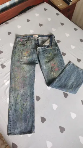 Calça Levis 501 Premium customizada 