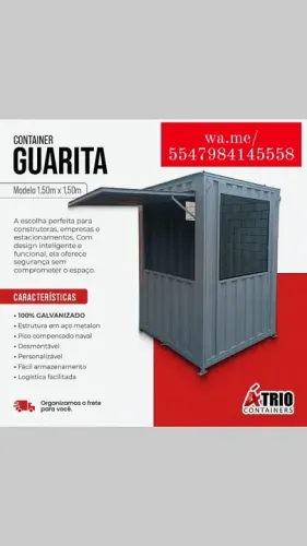 Container desmontáveis tamanhos