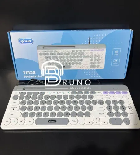 Teclado Multimidia Silencioso Teclas Redondas Antiderrapante