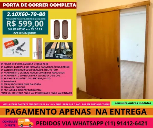 porta correr - 2.10x80 kl