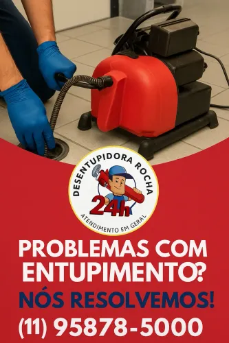 Desentupidora esgoto ralo vaso sanitário em geral 