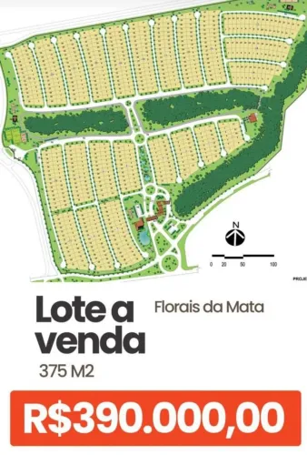Lote Condominio Florais da mata 375mts 