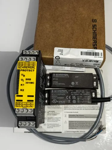 Kit Relé de Segurança 301 MC 24V + Sensor de Segurança BNS 33-12Z + Atuador BPS33