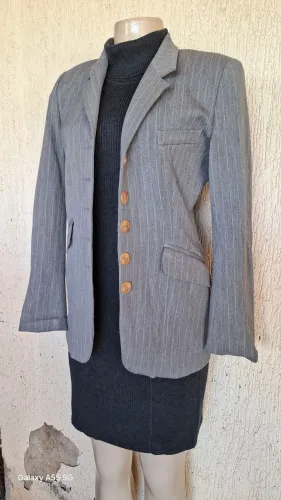 Blazer VERTIGO PARIS feminino listrado cinza tamanho P