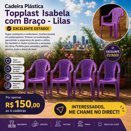 Cadeiras plásticas