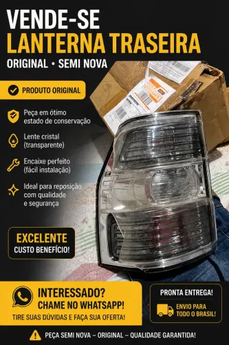 Lanterna traseira Pajero Full 2015