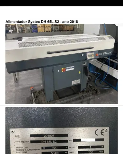 Alimentador de barras Systec DH 65L S2 T Cnc - ano 2018 - barras ate 65 mm x 1500 mm
